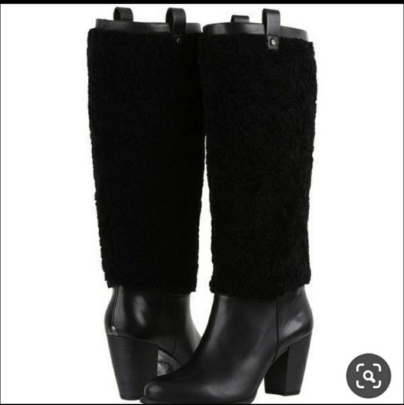 Ugg Ava Exposed Fur Knee High Boots - Picture 5 of 7